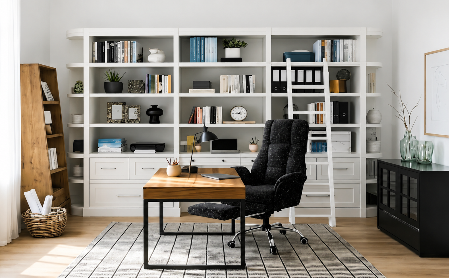 Glitter Fabric Cross Legged Desk Chair, Galaxy Black