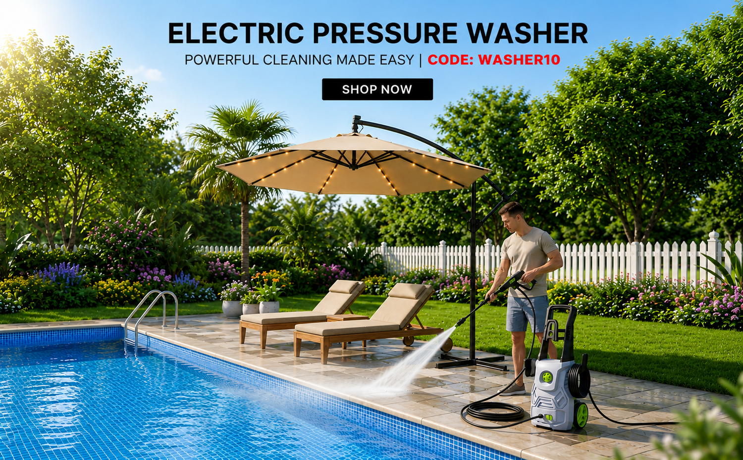 Best Compact Electric Pressure Washer for Home Use – Patoolio W6 2600 PSI Power Cleaner