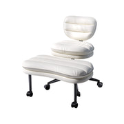 Cross-Legged Swivel Chair with Back Support