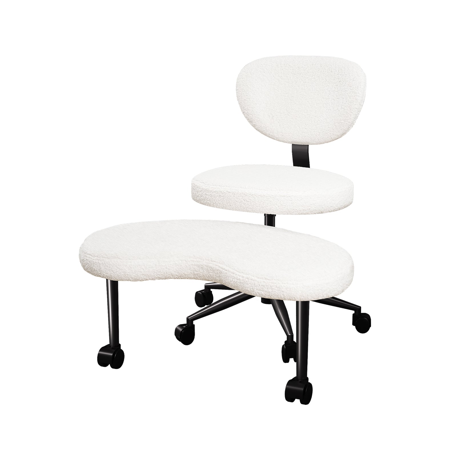 Teddy Fabric Cross-Legged Chair