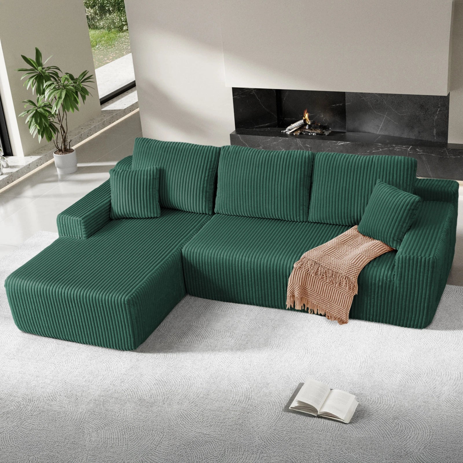 105 Inch L-Shaped Cloud Sectional Couch