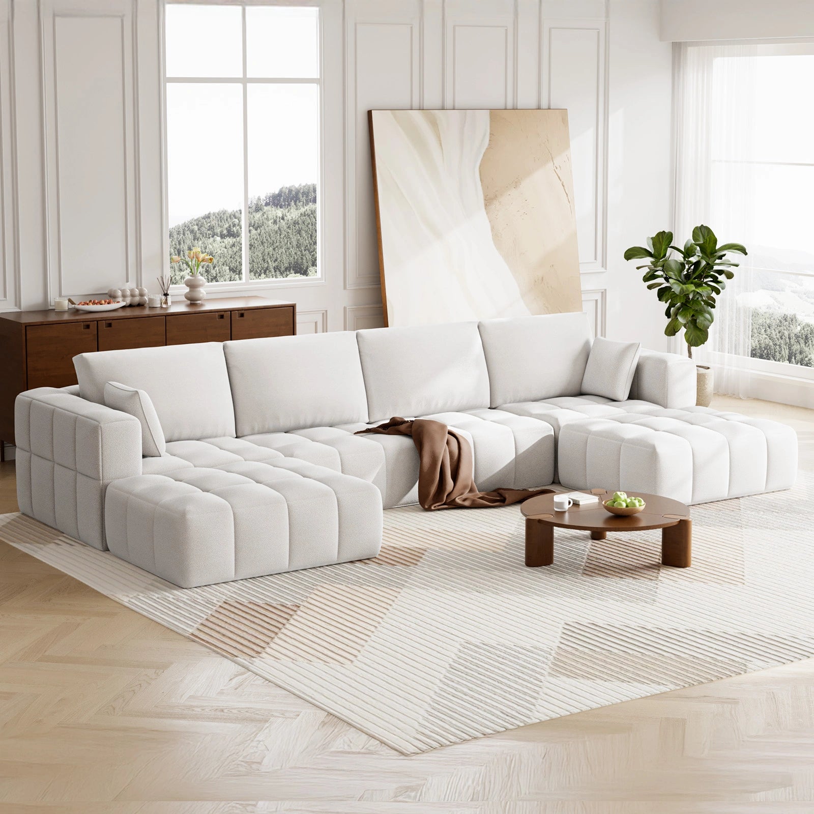 147 Inch Modular Sectional Sofa（6 PCS）
