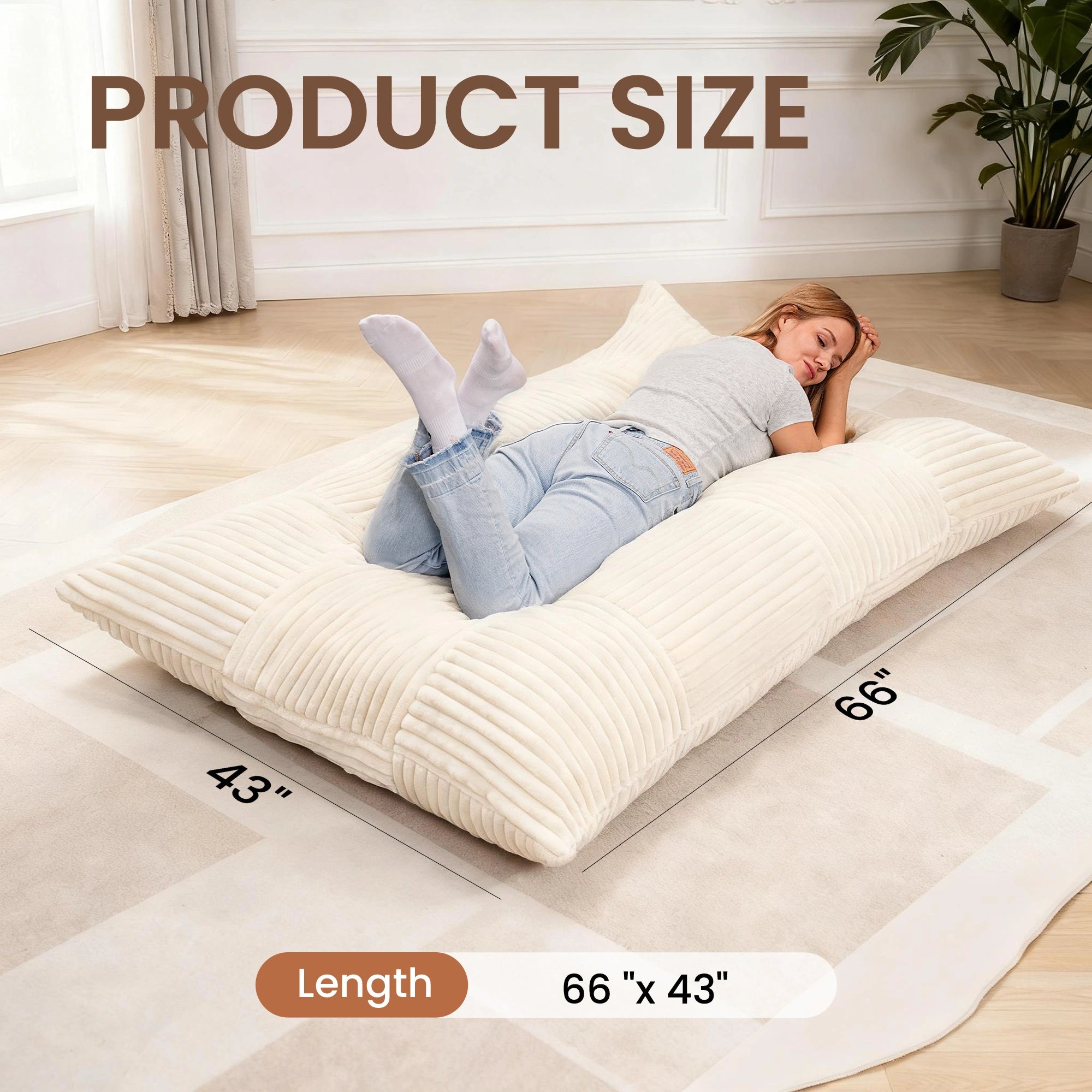 4-in-1 Convertible Bean Bag Chair