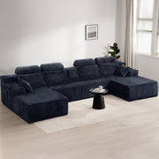 141 Inch Cloud Sectional Couch with High Backrest（U-Shaped）