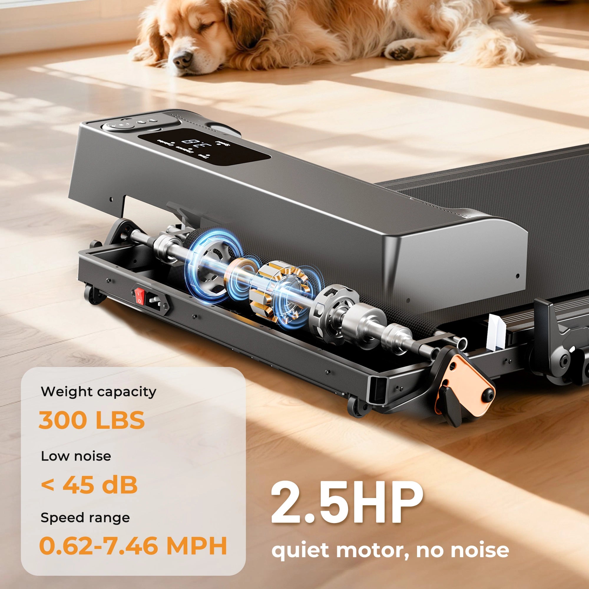 FT52 Walking Pad Treadmill with Handle Bar