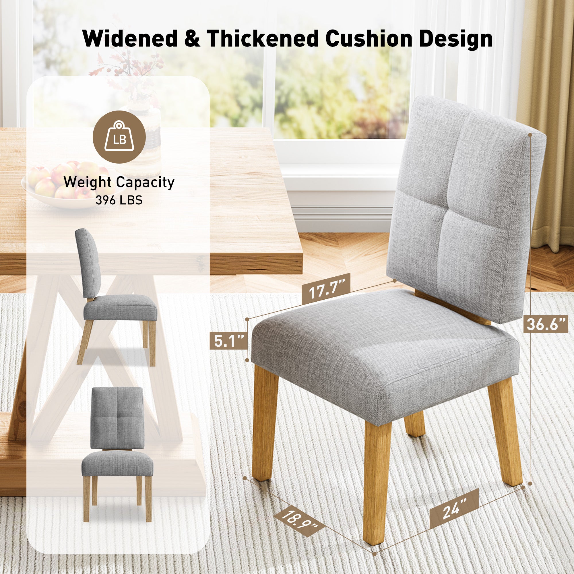 Modern Wooden Dining Chair– Set of 2/4/6