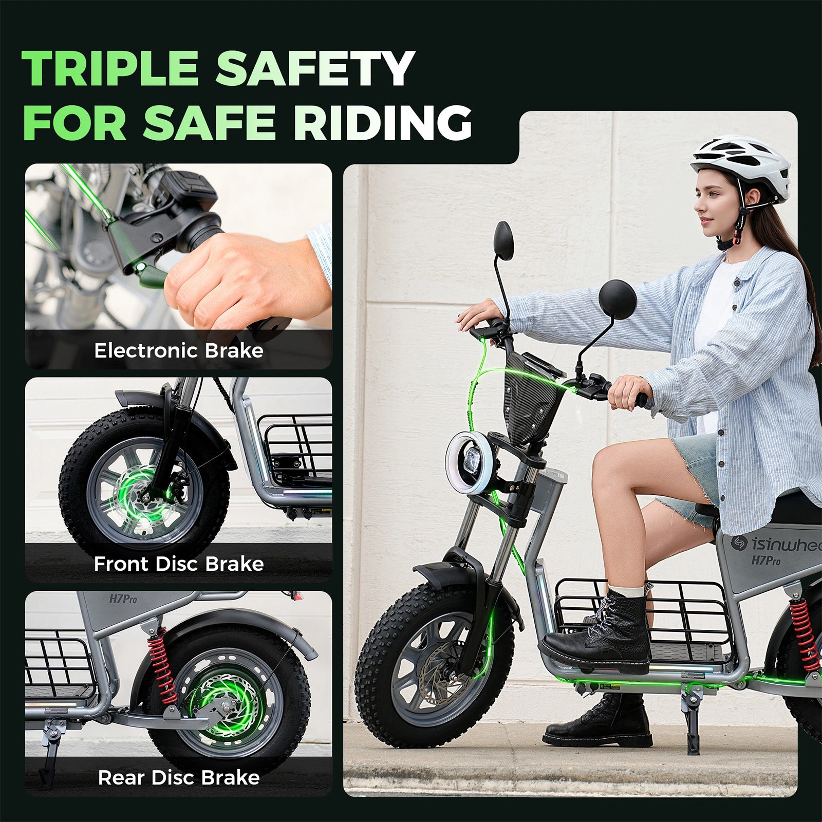 H7Pro 1200W Electric Scooter