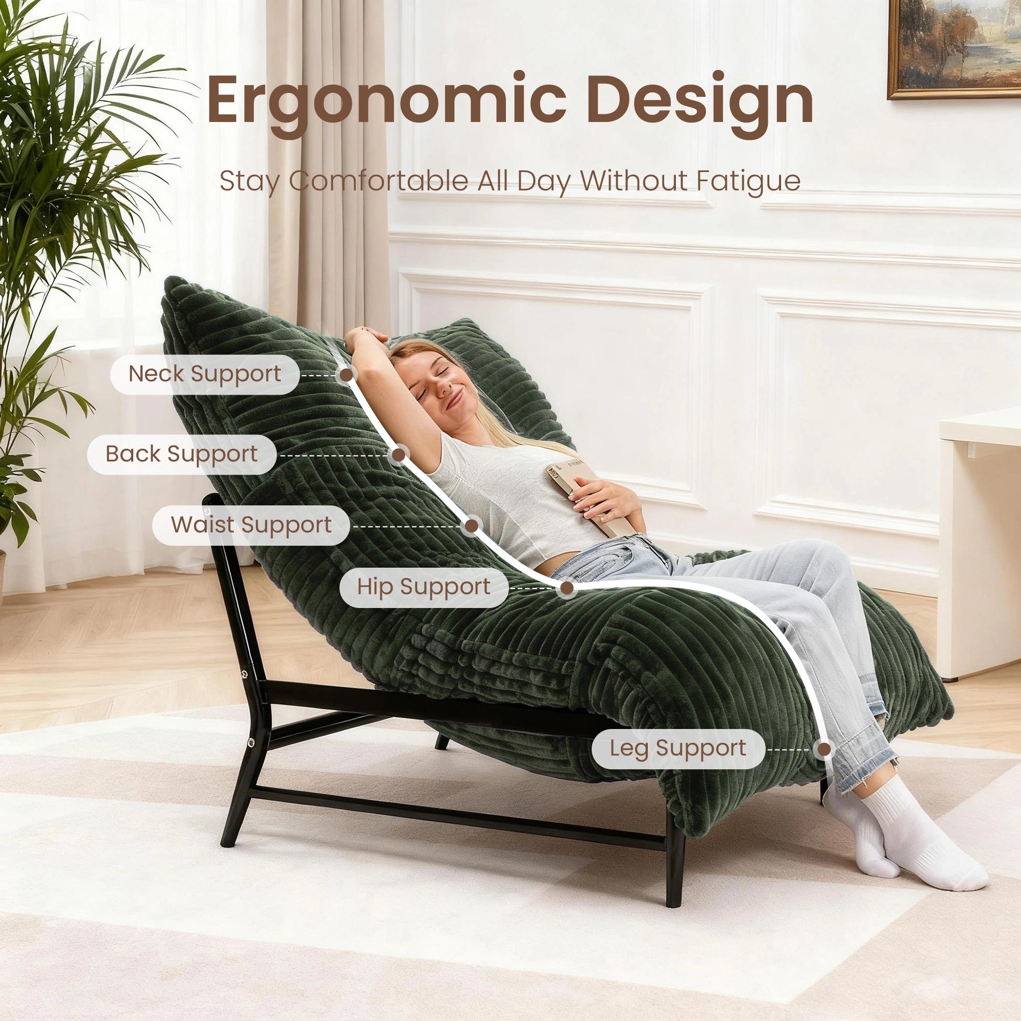 4-in-1 Convertible Bean Bag Chair