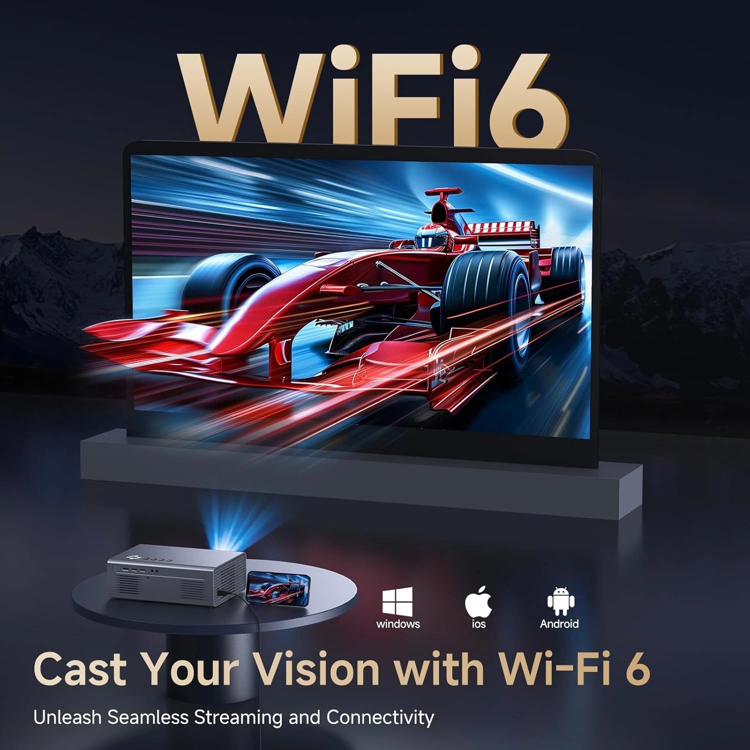 4K Projector with Netflix& Dolby Audio