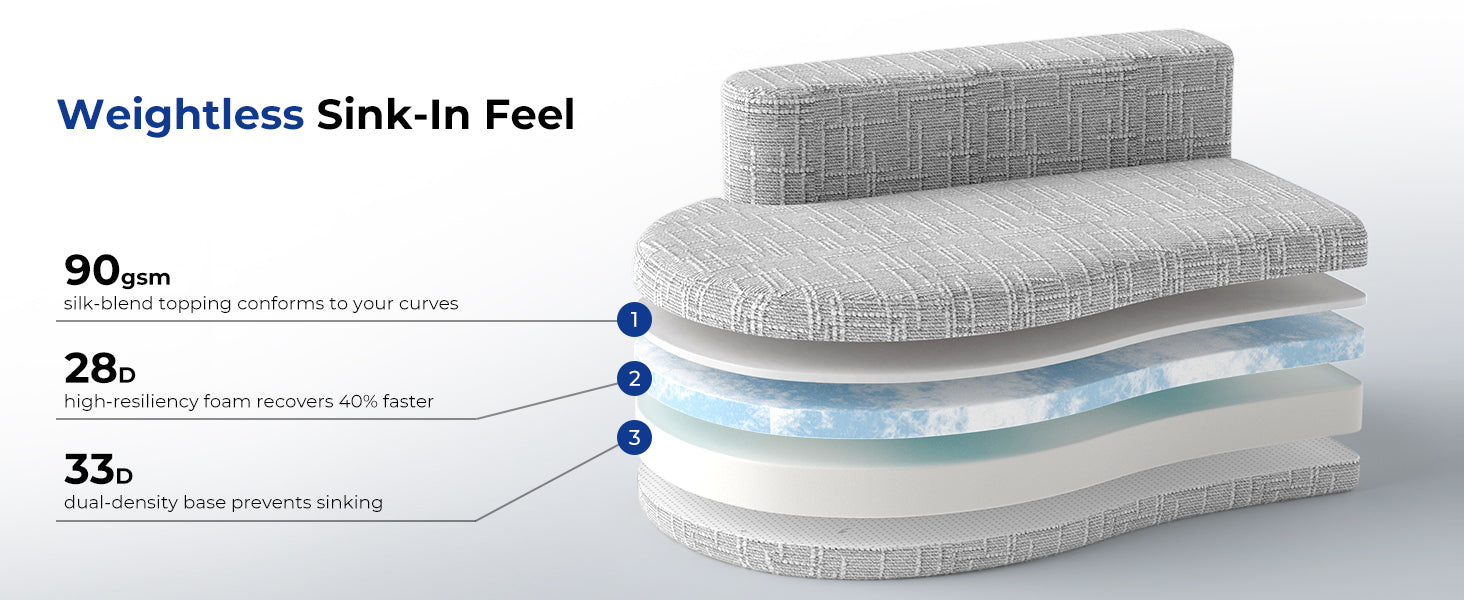 98 Inch Curved Couch with 2 Cozy Pillows