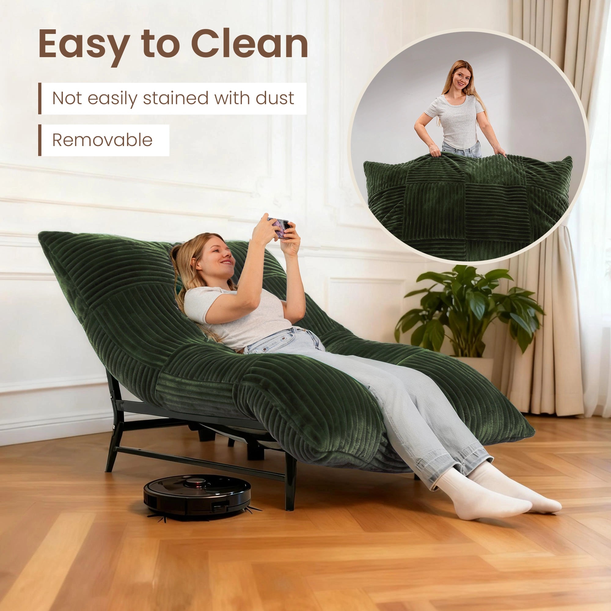 4-in-1 Convertible Bean Bag Chair