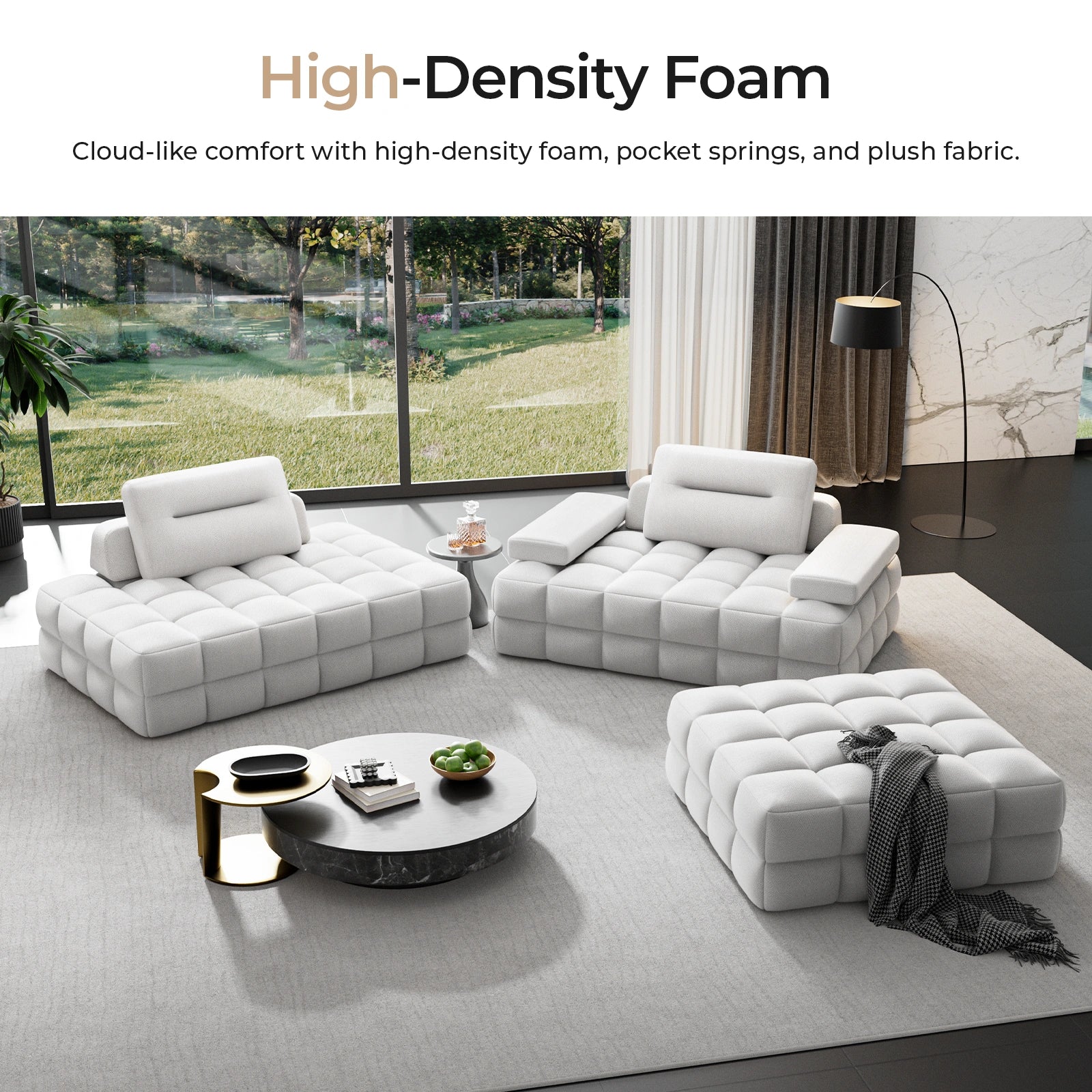 132 Inch Modular Sectional Sofa （3 PCS )