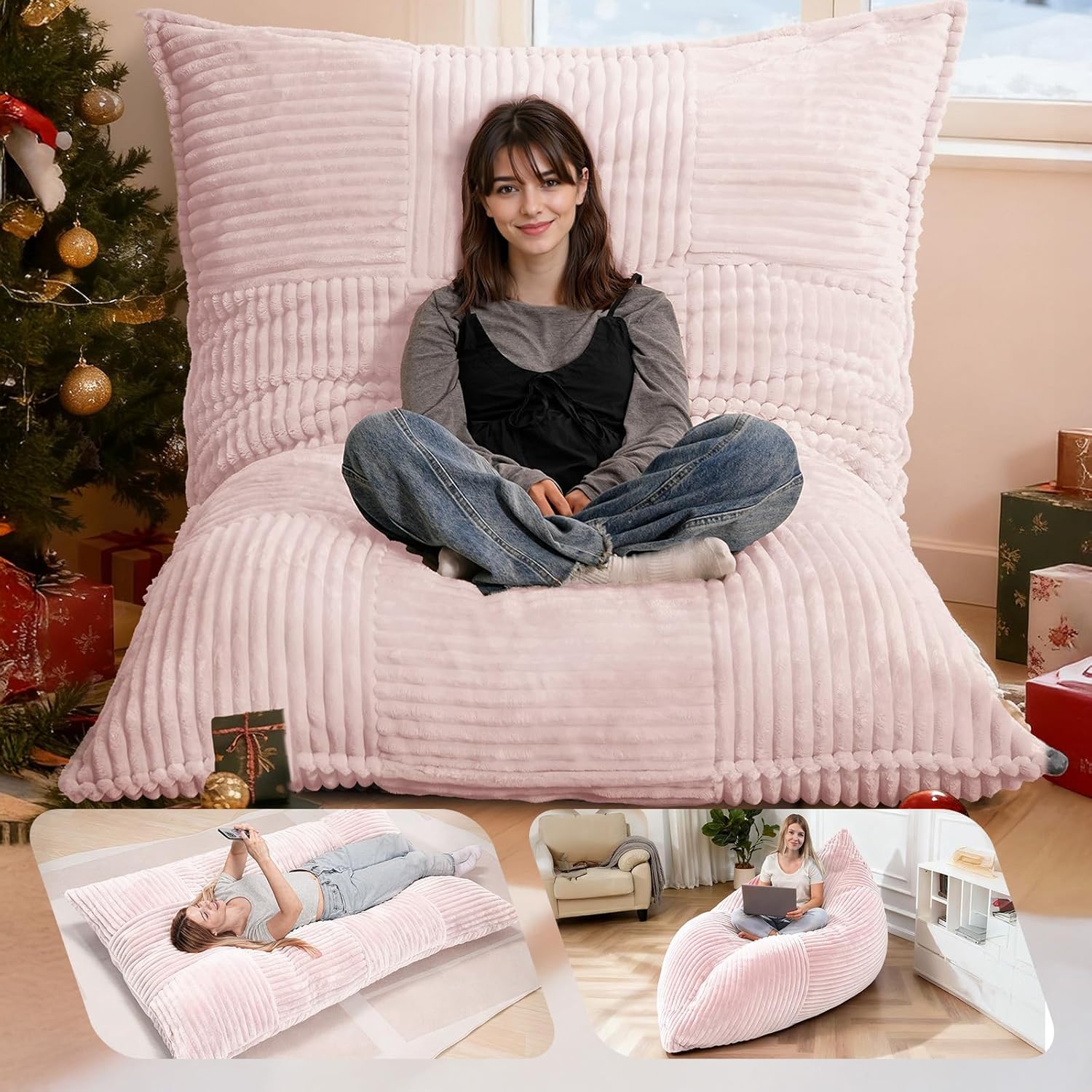 4-in-1 Giant Bean Bag Chair