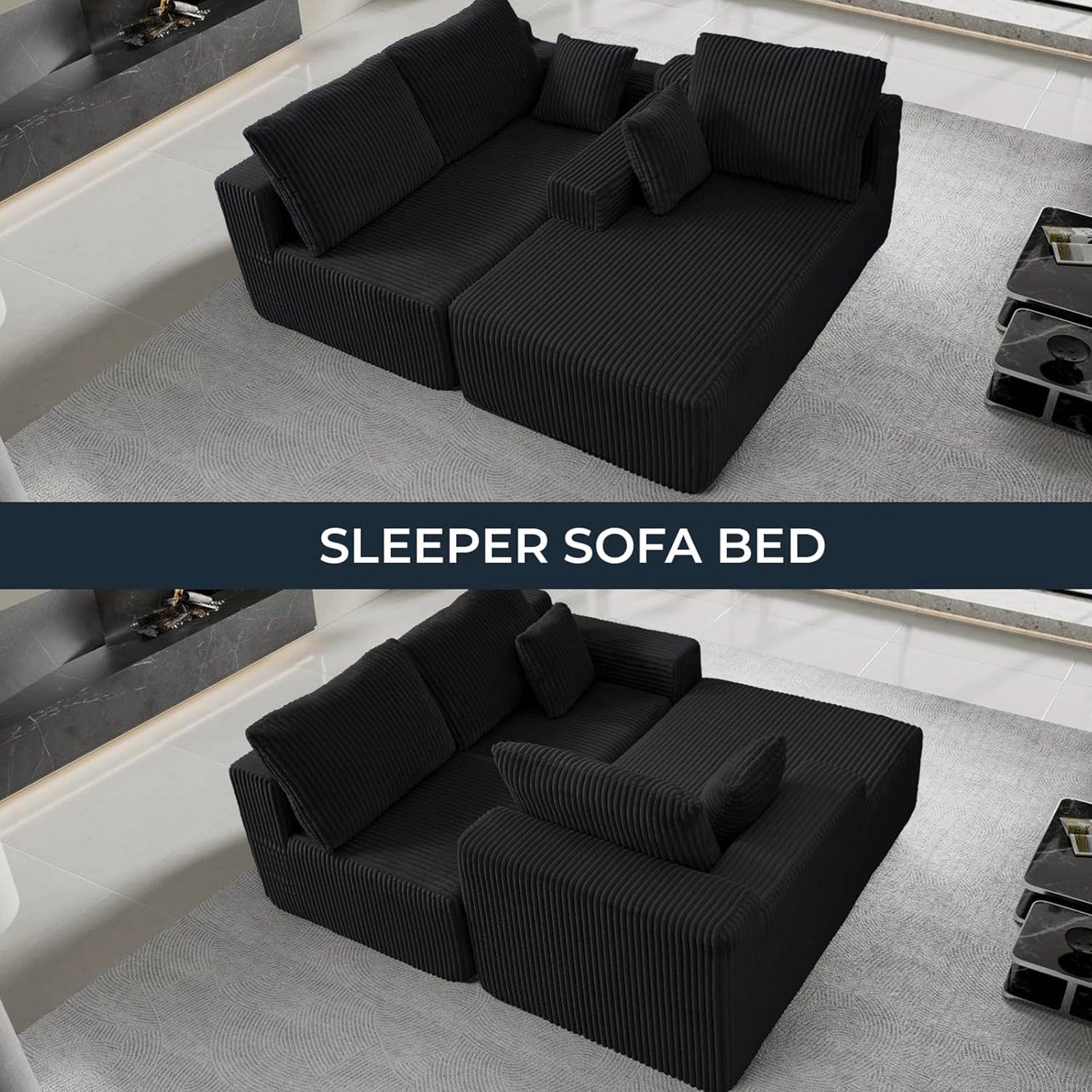 105 Inch L-Shaped Cloud Sectional Couch