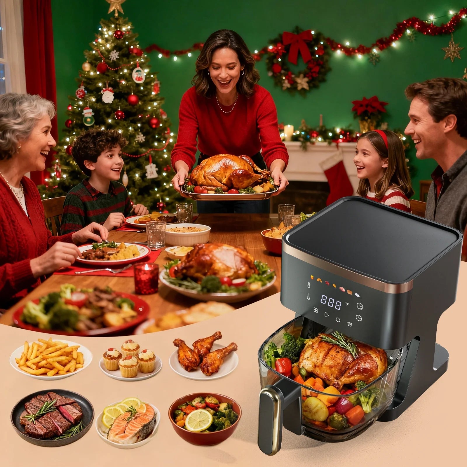 5QT 7-in-1 Air Fryer with LED Touchscreen