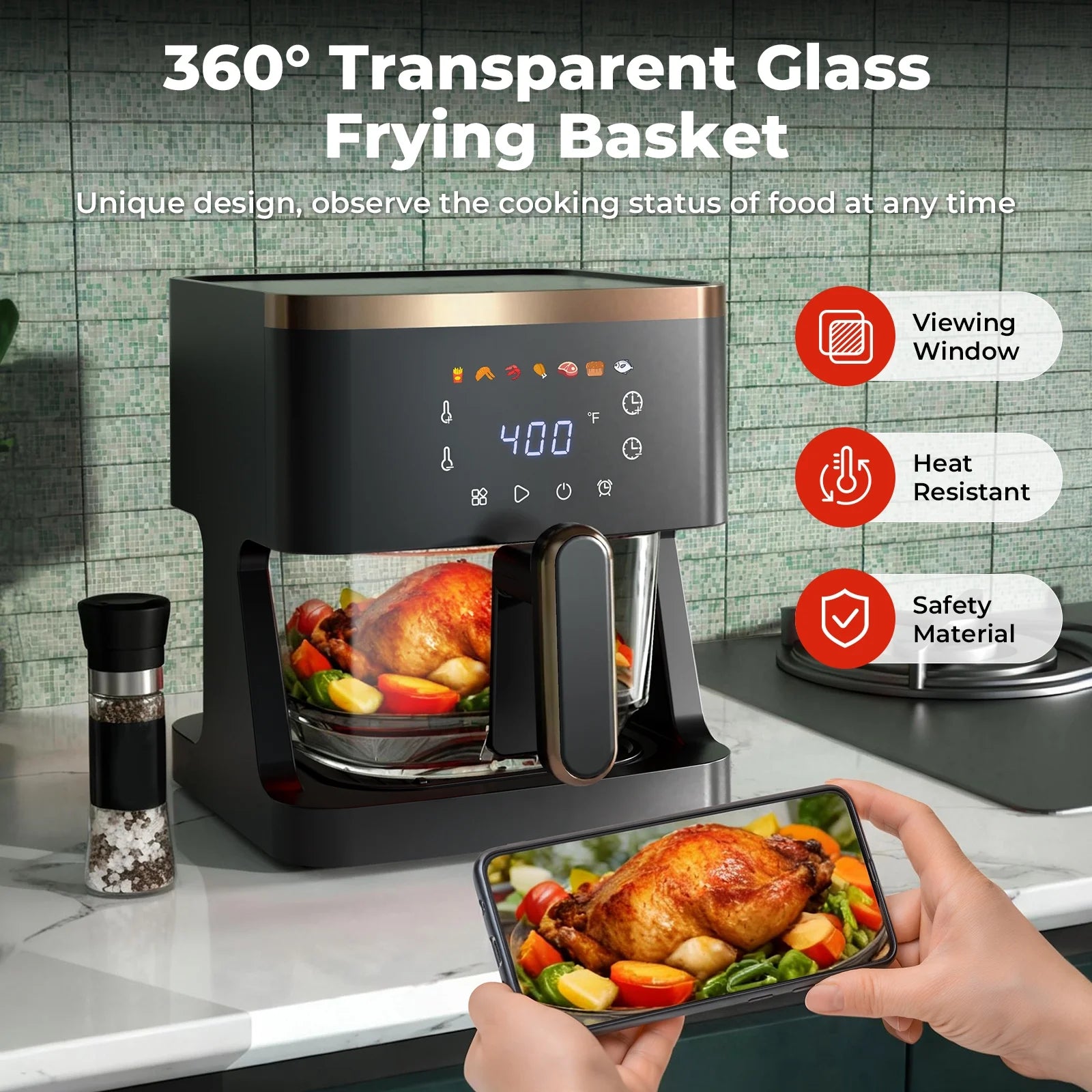 5QT 7-in-1 Air Fryer with LED Touchscreen