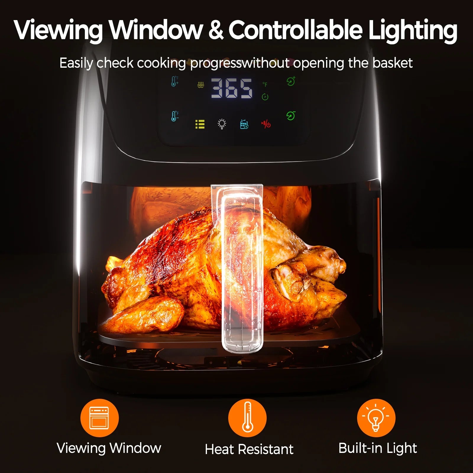 8QT Air Fryer with LED Touchscreen & 8 Preset Modes