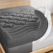 4 Inch Dual Layer Bamboo Memory Foam Mattress Topper for Back Pain Relief