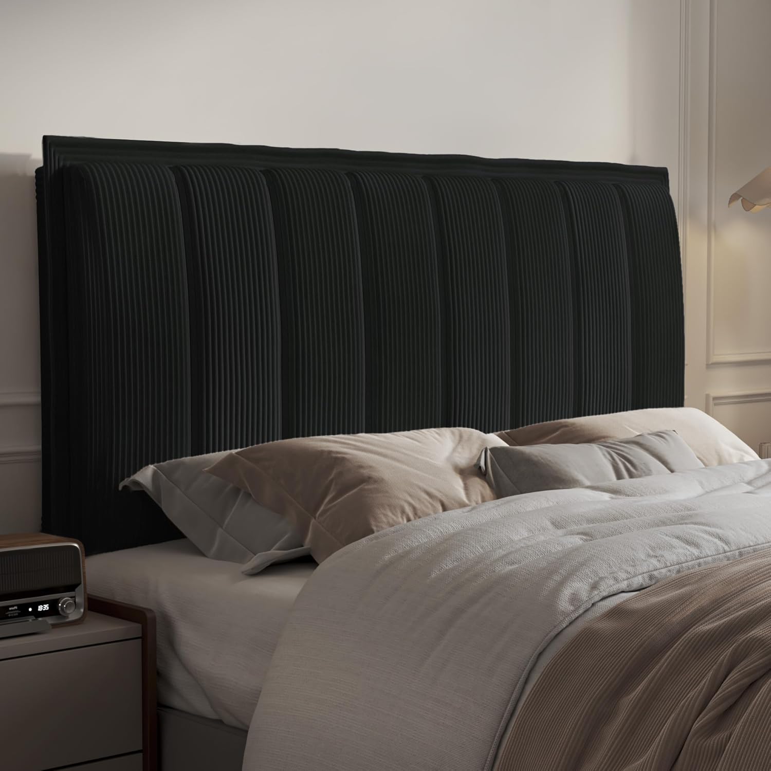 Upholstered DIY Headboard with Metal Frame and Adhesive Strip