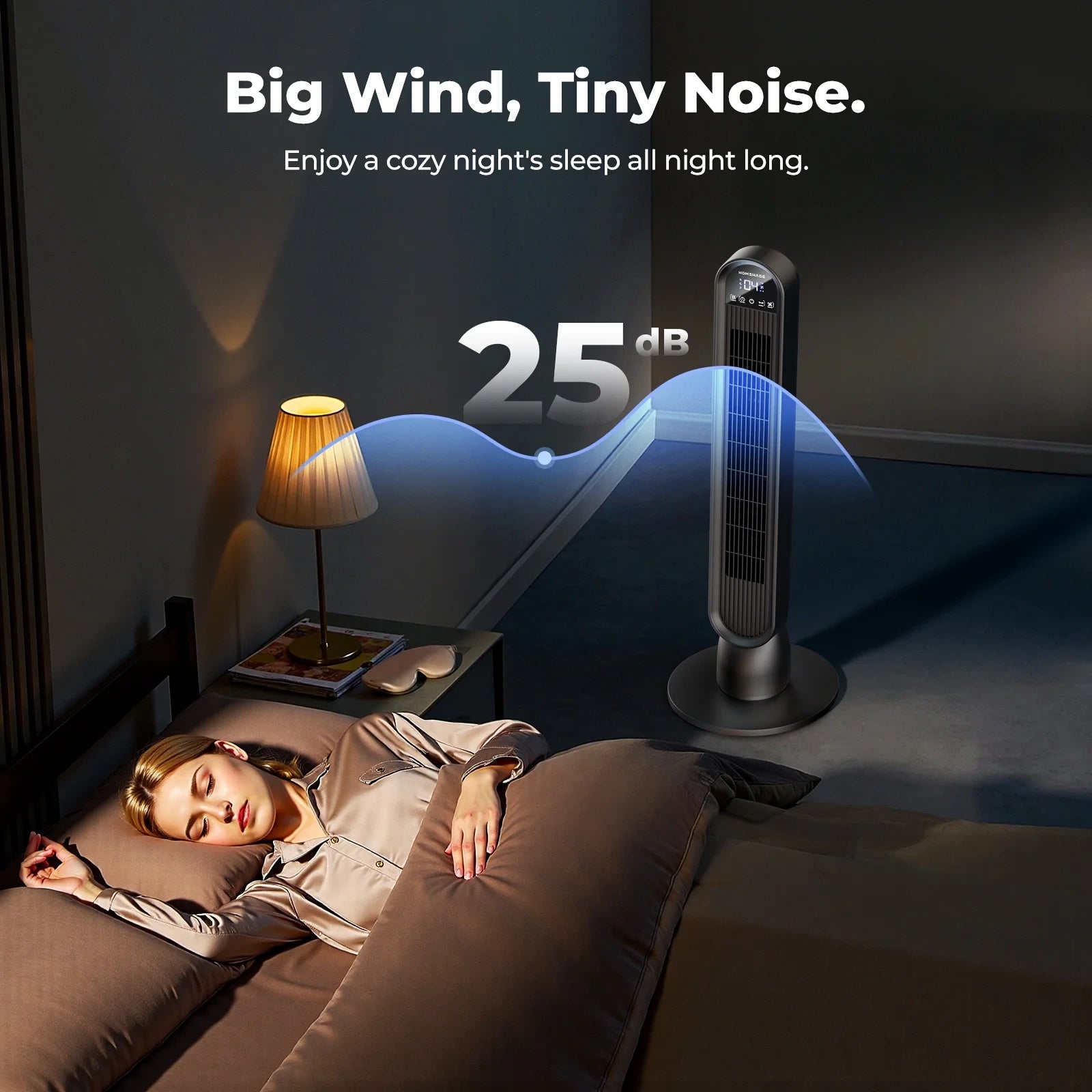 36 Inch Quiet Tower Fan with Remote LED Touchscreen