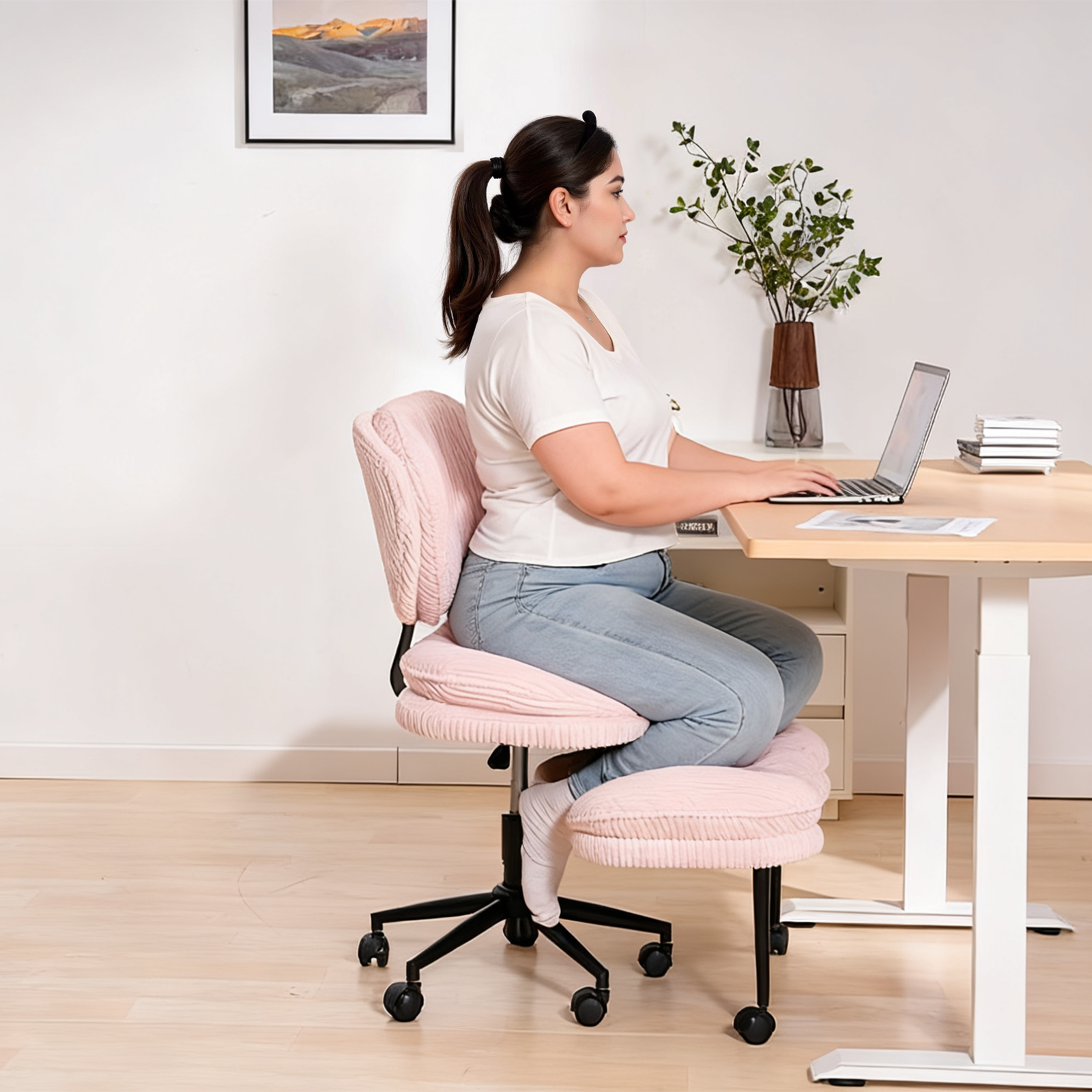 LPTYZ03 Criss Cross Office Chair, Extra-Wide Multi-Position Cloud Desk Chair