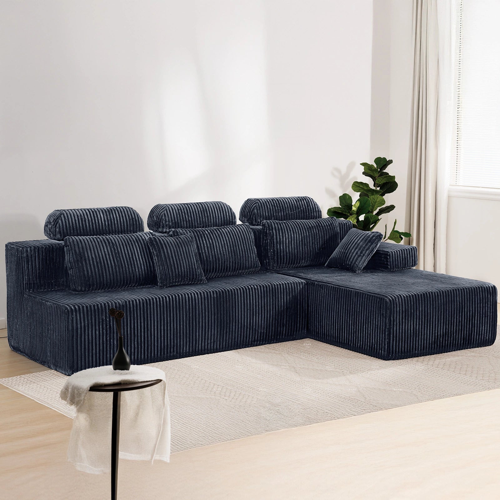 LH08 106 Inch Sectional Couch with High Backrest（L-Shape）