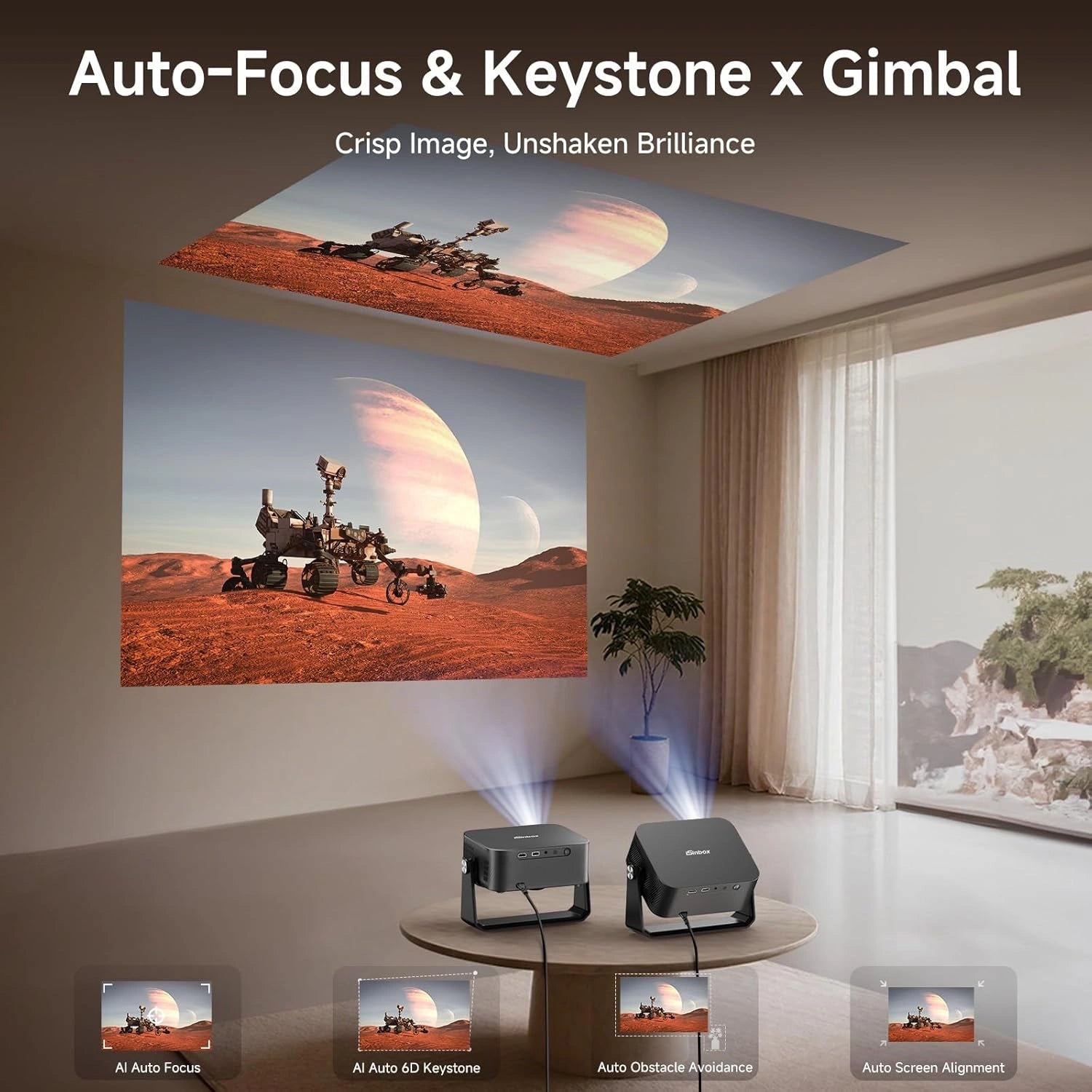 4K Outdoor Projector with Built-in Apps