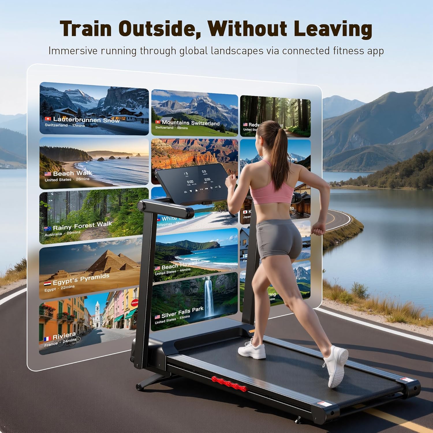 JT62 Foldable Treadmill 4.5 PH Motor 18° Auto Incline Walking Pad 18" LED Smart Display