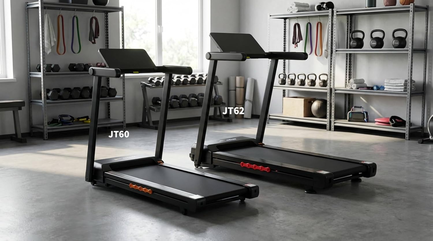 JT62 Foldable Treadmill 4.5 PH Motor 18° Auto Incline Walking Pad 18" LED Smart Display