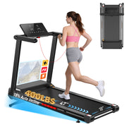 JT62 Foldable Treadmill 4.5 PH Motor 18° Auto Incline Walking Pad 18" LED Smart Display