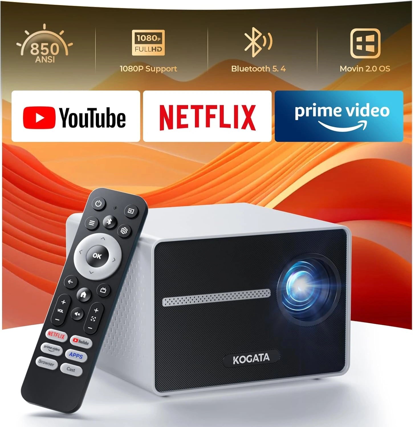 Portable Mini Projector with Built-in Apps