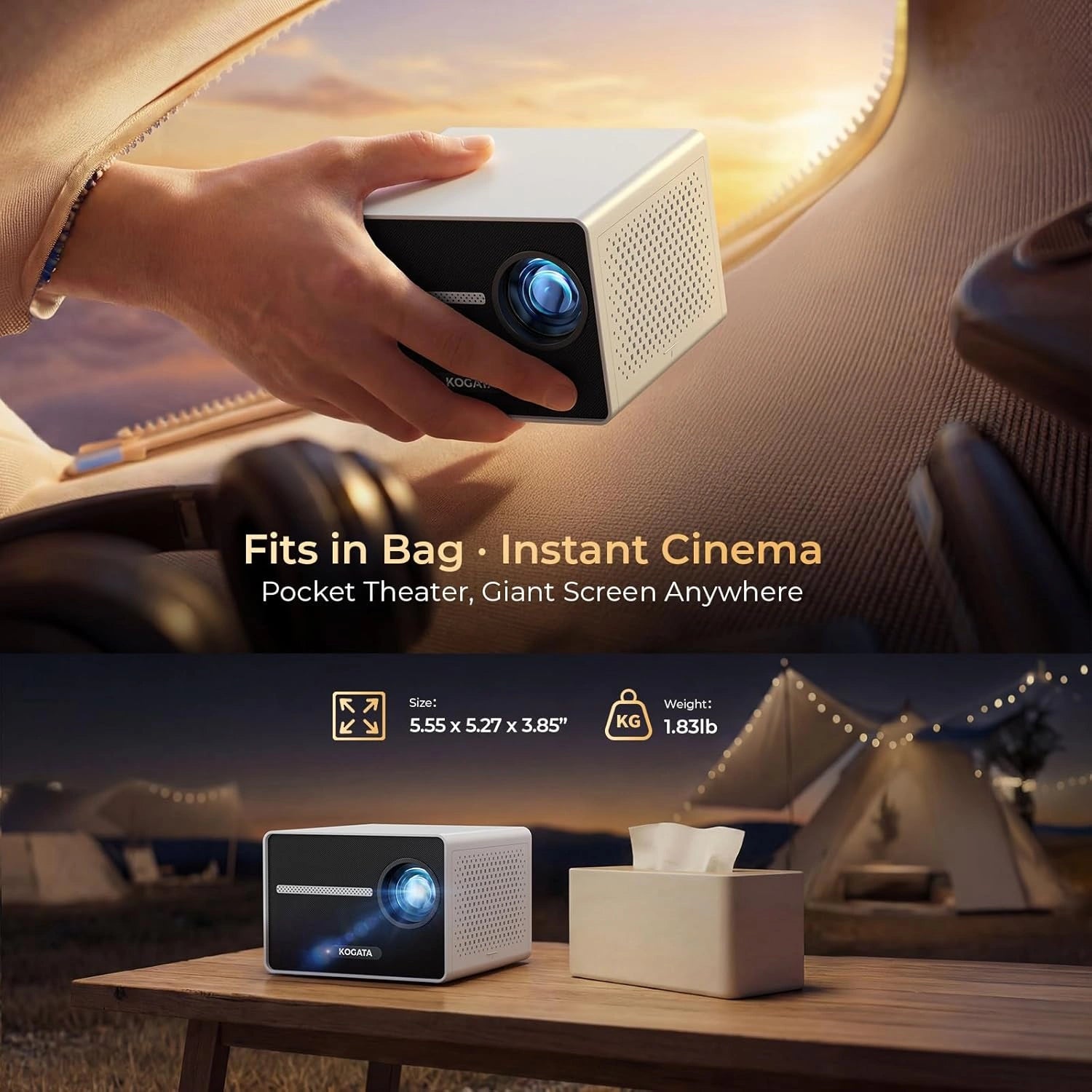 Portable Mini Projector with Built-in Apps