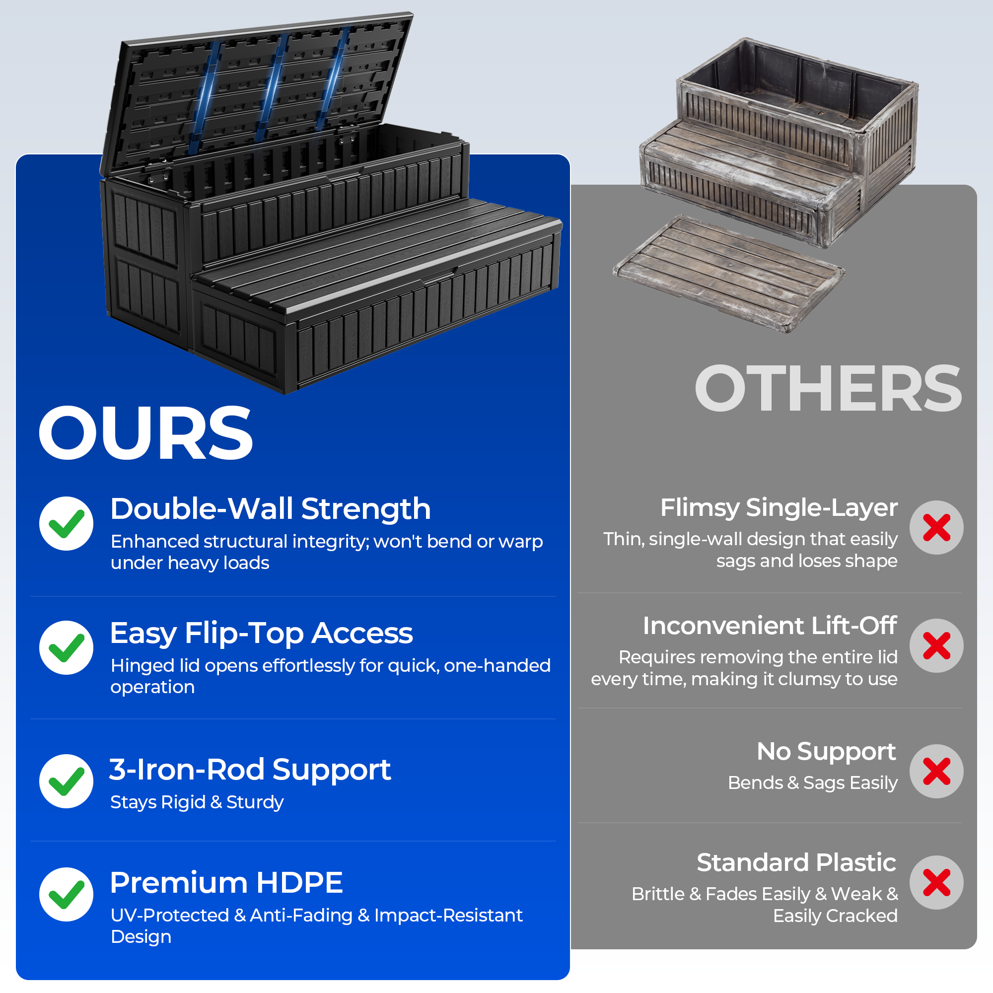 OS01 Hot Tub Steps with Storage, 1000 lbs Heavy Duty 2-Step Spa Stairs for Outdoor Hot Tub, RV & Pool,Black