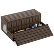 OS01 Hot Tub Steps with Storage, 1000 lbs Heavy Duty 2-Step Spa Stairs for Outdoor Hot Tub, RV & Pool,Coffee