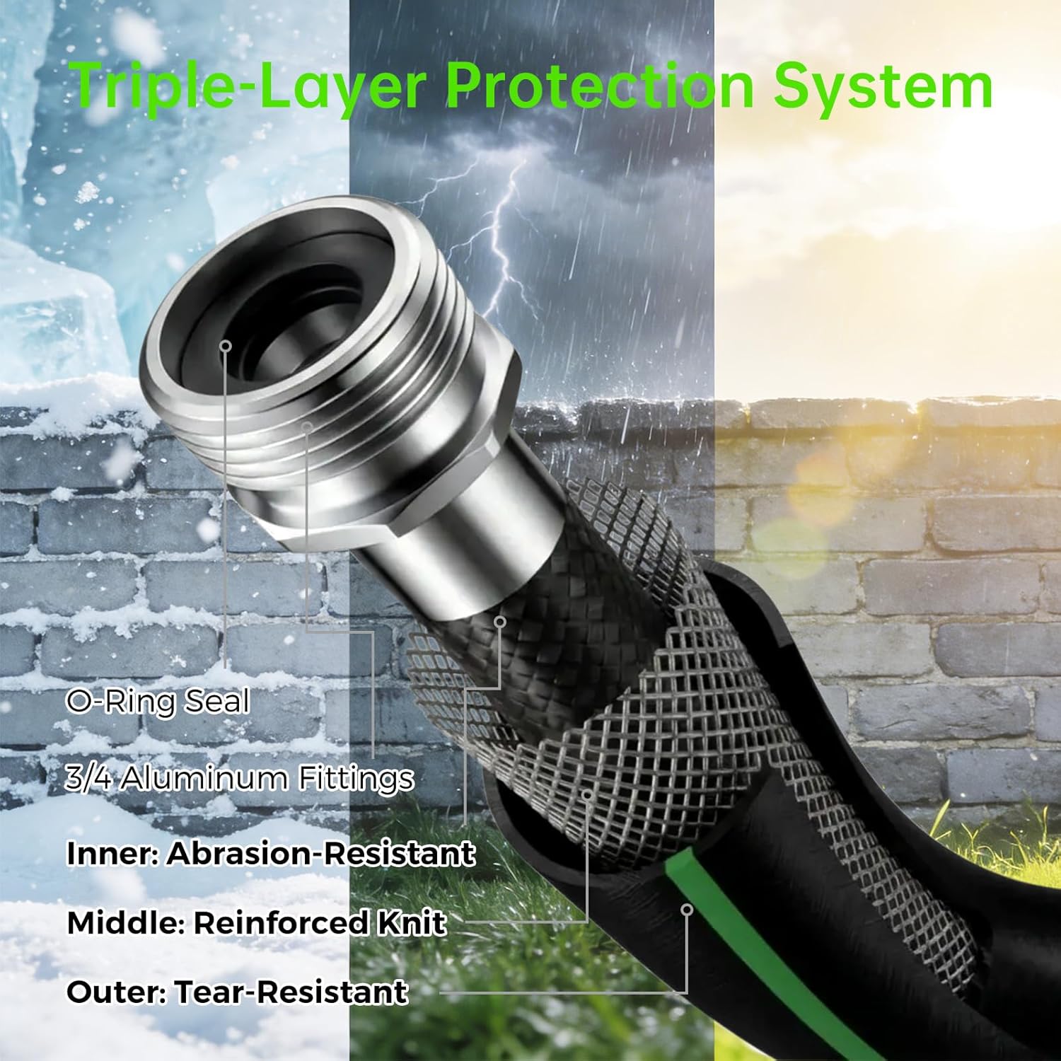 H85 Auto Retractable Garden Hose Reel 5/8 in x 100 ft