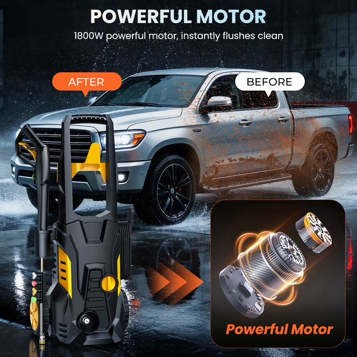 PW80 1800W 5000PSI 3.0 GPM Electric Pressure Washer