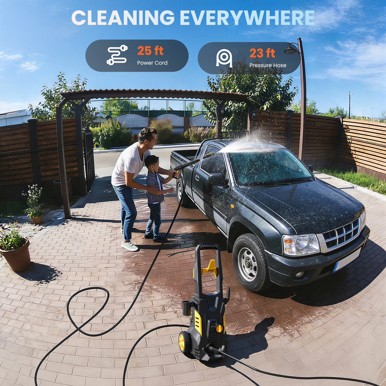 PW80 1800W 5000PSI 3.0 GPM Electric Pressure Washer