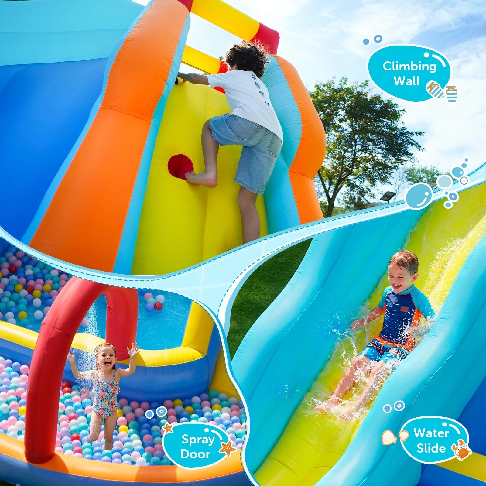 12-in-1 Inflatable Water Slide Bounce House