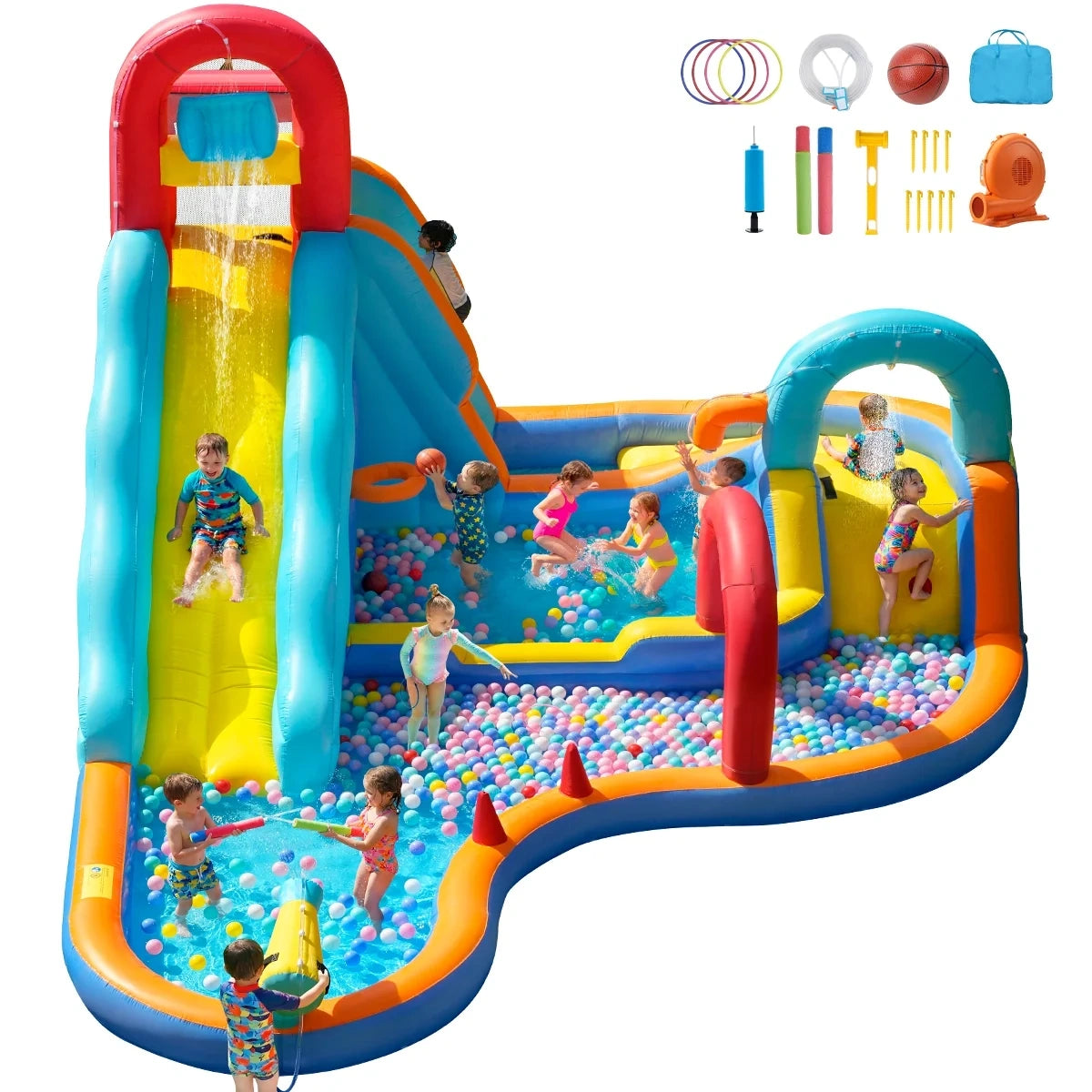 12-in-1 Inflatable Water Slide Bounce House