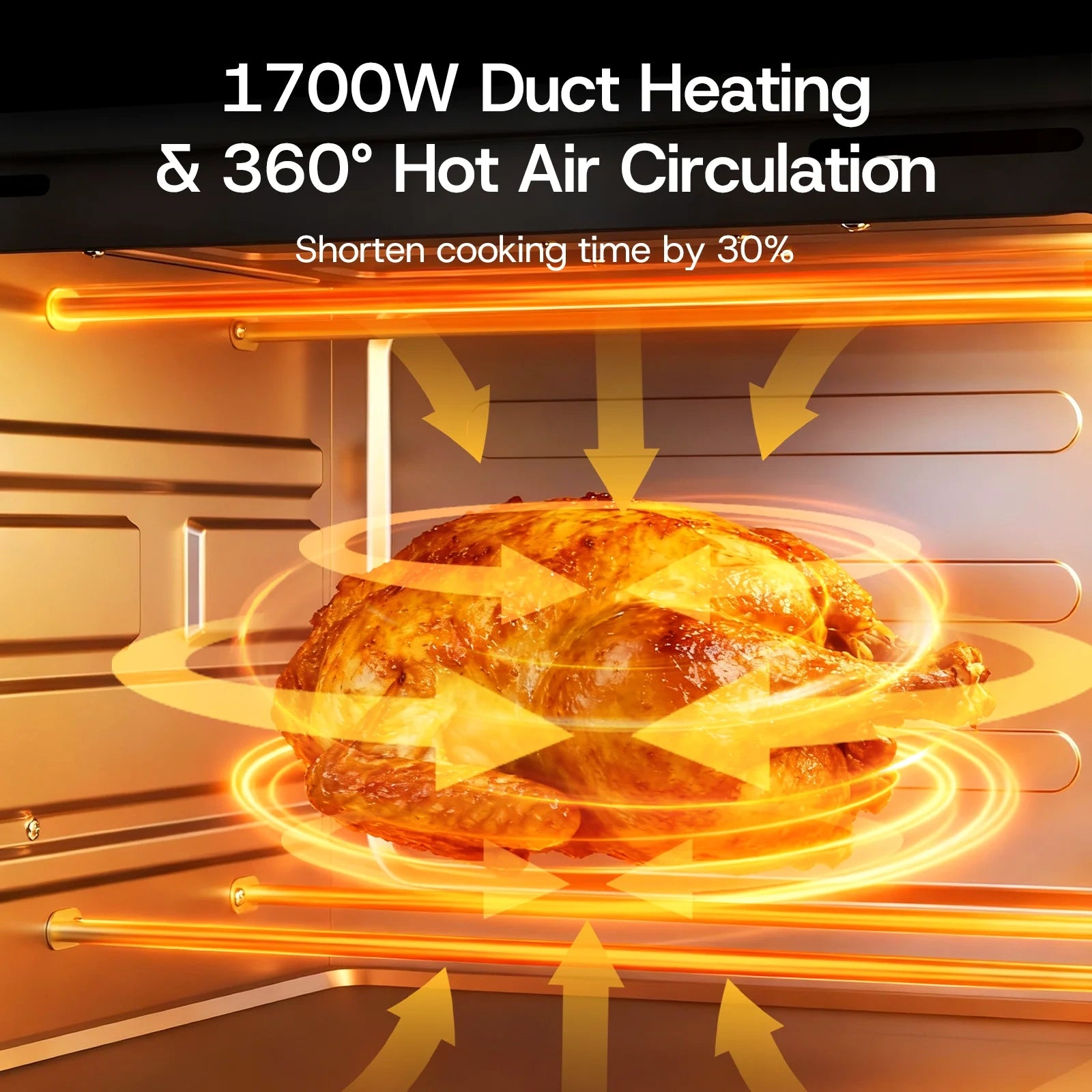 25QT French Dual-Door Oven,1700W,Black