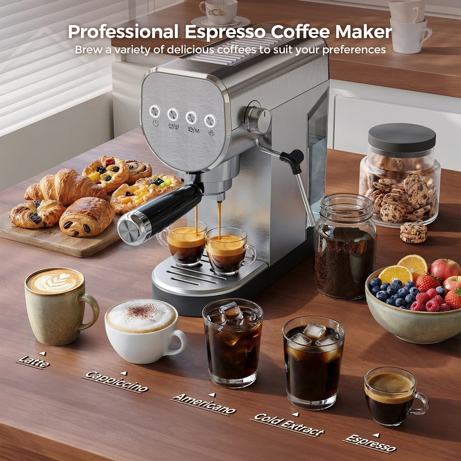Espresso Stainless Steel Coffee Maker