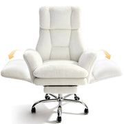 LBGYZ01 Big and Tall Office Chair, Flip-Armrest Cloud Plush Criss Cross Desk Chair