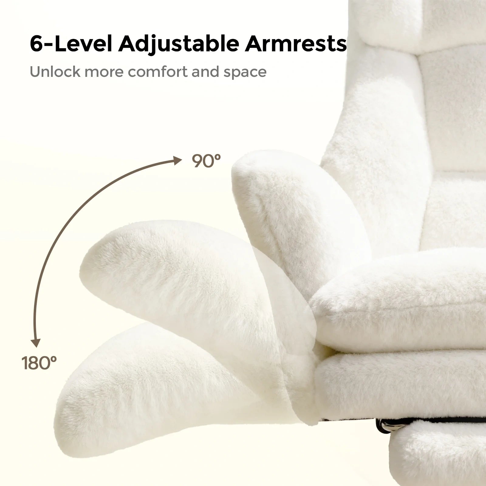 LBGYZ01 Big and Tall Office Chair, Flip-Armrest Cloud Plush Criss Cross Desk Chair