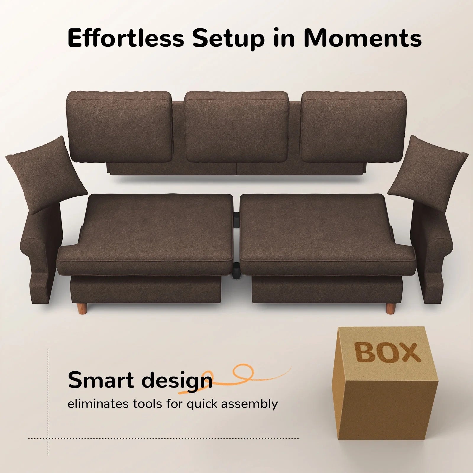 87 Inch Extra Deep Seat 3 Seater Couch