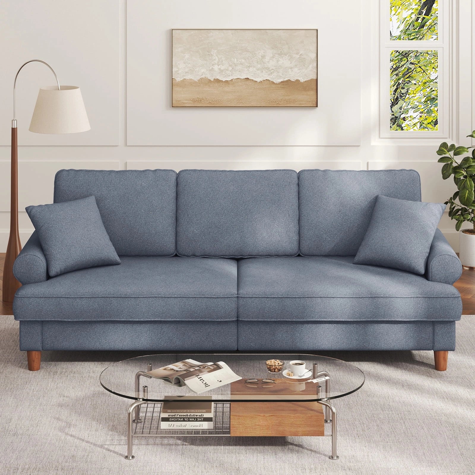 87 Inch Extra Deep Seat 3 Seater Couch