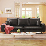 101 Inch Large PU Leather Extra Deep Seat Sofa