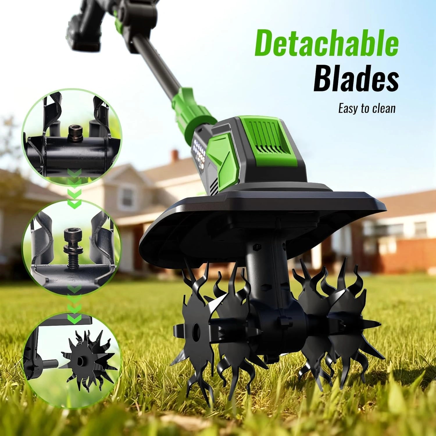 T20 Cordless Electric Garden Tiller (2 x Batteries)