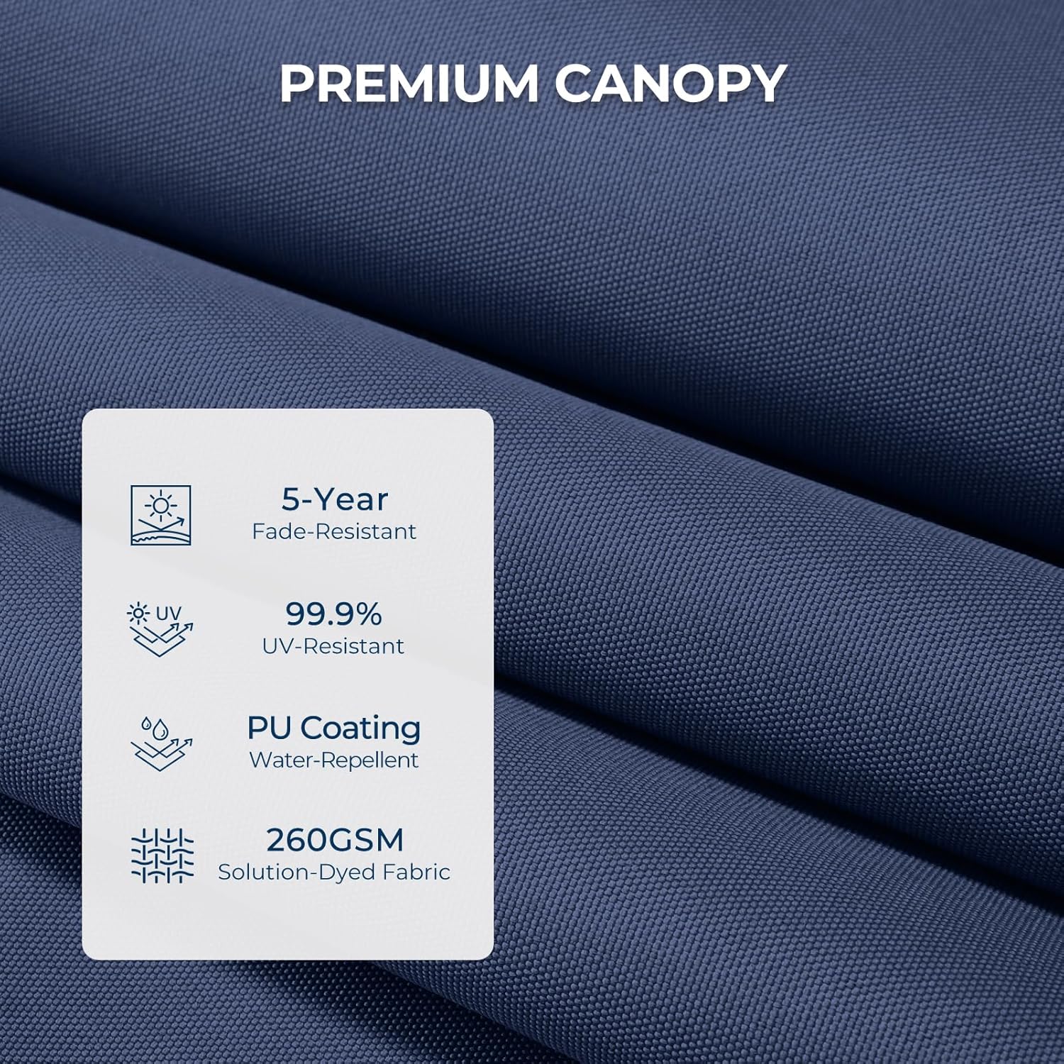 SY10T 9 Feet 3-Tier Aluminum Patio Umbrella Windproof UPF50+ UV Fade-Resistant Outdoor Market Table Umbrella