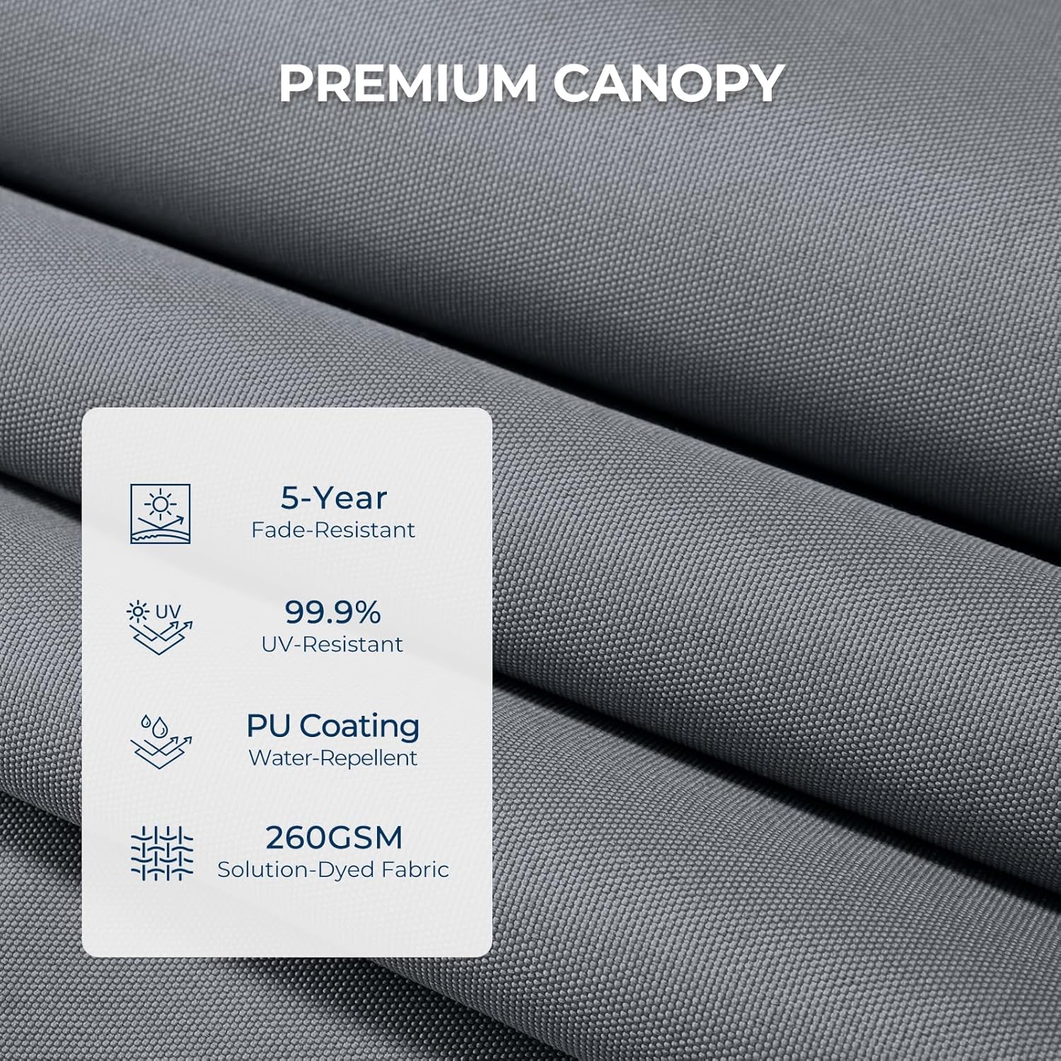 SY10T 9 Feet 3-Tier Aluminum Patio Umbrella Windproof UPF50+ UV Fade-Resistant Outdoor Market Table Umbrella