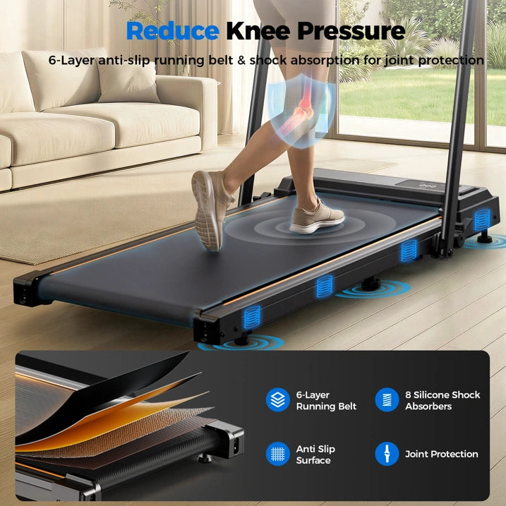 FT41 Portable Electric Treadmills 2.5 PH 6.2 mph Low-Noise Motor